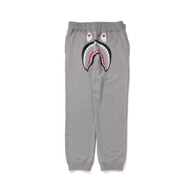 Shop Bape A BATHING APE Shark Print Celana Jogger Slim Fit Kasual Knit Pants. 0ZXPTMX52001J