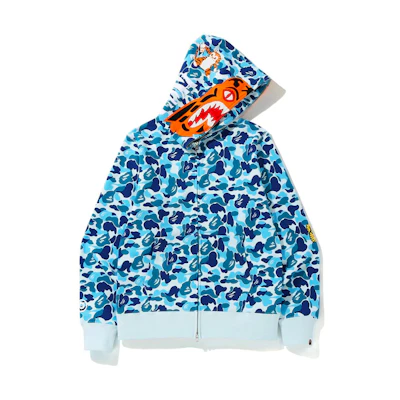 Bape A BATHING APE Shark Series ABC Tiger Shark Camo Zip Hoodie Unisex. 1G30-115-013