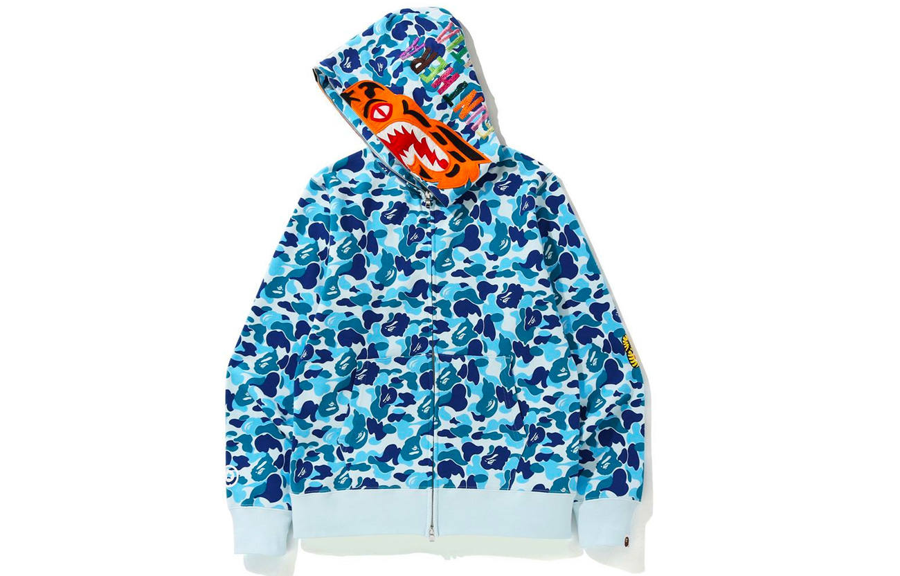 Bape A BATHING APE Shark Series ABC Tiger Shark Camo Zip Hoodie Unisex. 1G30-115-013 圖 3
