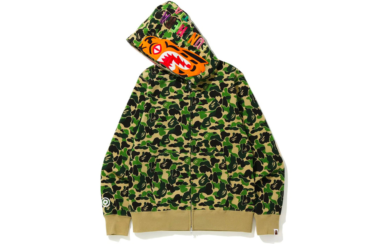 Bape A BATHING APE Shark Series ABC Tiger Shark Camo Zip Hoodie Unisex. 1G30-115-013 圖 7