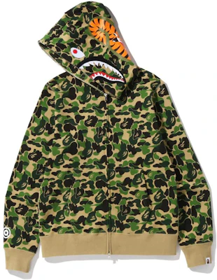 Bape A BATHING APE 鯊魚系列迷彩拼色拉鍊連帽外套 1I20-115-002 Lookbook Bape A BATHING APE 鯊魚系列迷彩拼色拉鍊連帽外套 1I20-115-002