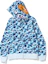 Sizing Bape A BATHING APE 鯊魚系列迷彩拼色拉鍊連帽外套 1I20-115-002
