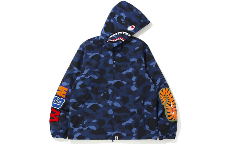 Buy Bape A BATHING APE 鯊魚迷彩全拉鍊連帽外套 男款 001LJG301007X