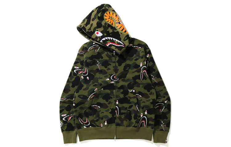 Bape A BATHING APE Shark Series Camo Full-Zip Hoodie Jacket  Fall Collection 1H30-115-009 圖 3