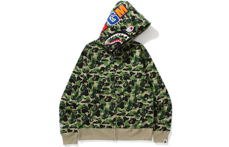 Bape A BATHING APE Shark Series Camo Hoodie Jacket Unisex Green. 1F80-115-020 圖 2
