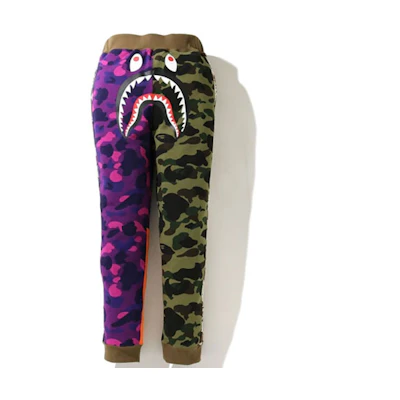 Bape A BATHING APE Shark Series Camo Jogger Knit Pants Mens Multi-Color. 1H30-152-015