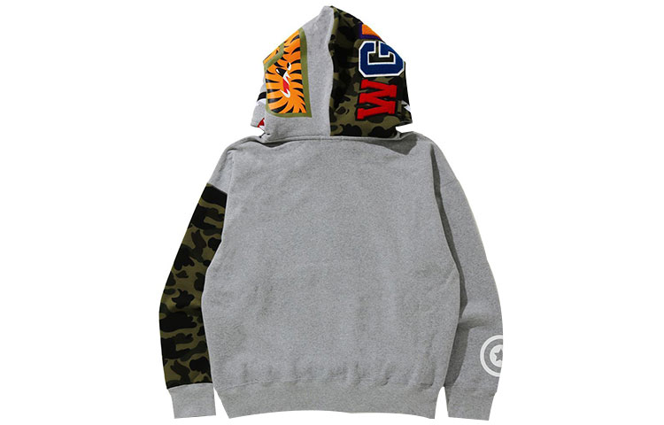 Bape A BATHING APE Shark Series Camo Patchwork Zip-Up Hoodie - . 1G70-115-018 圖 4