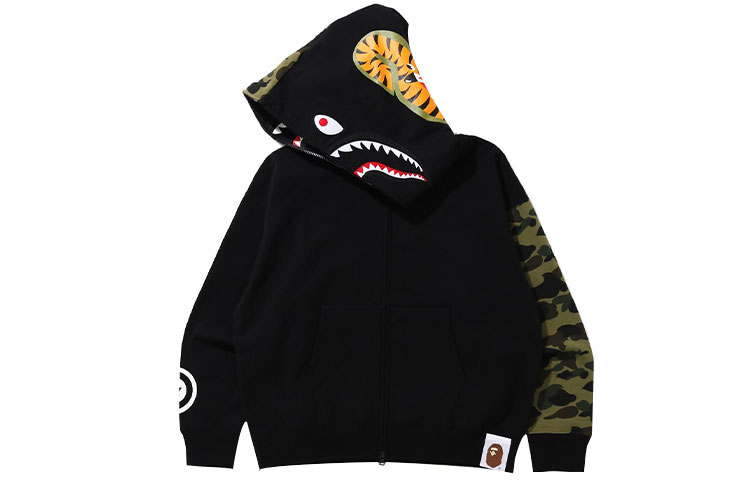 Bape A BATHING APE Shark Series Camo Patchwork Zip-Up Hoodie - . 1G70-115-018 圖 6