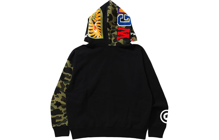 Bape A BATHING APE Shark Series Camo Patchwork Zip-Up Hoodie - . 1G70-115-018 圖 7