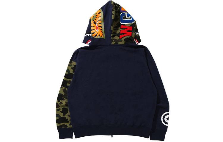 Bape A BATHING APE Shark Series Camo Patchwork Zip-Up Hoodie - . 1G70-115-018 圖 8