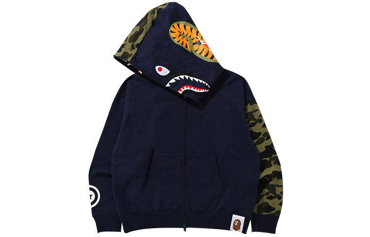 Bape A BATHING APE Shark Series Camo Patchwork Zip-Up Hoodie - . 1G70-115-018 圖 10