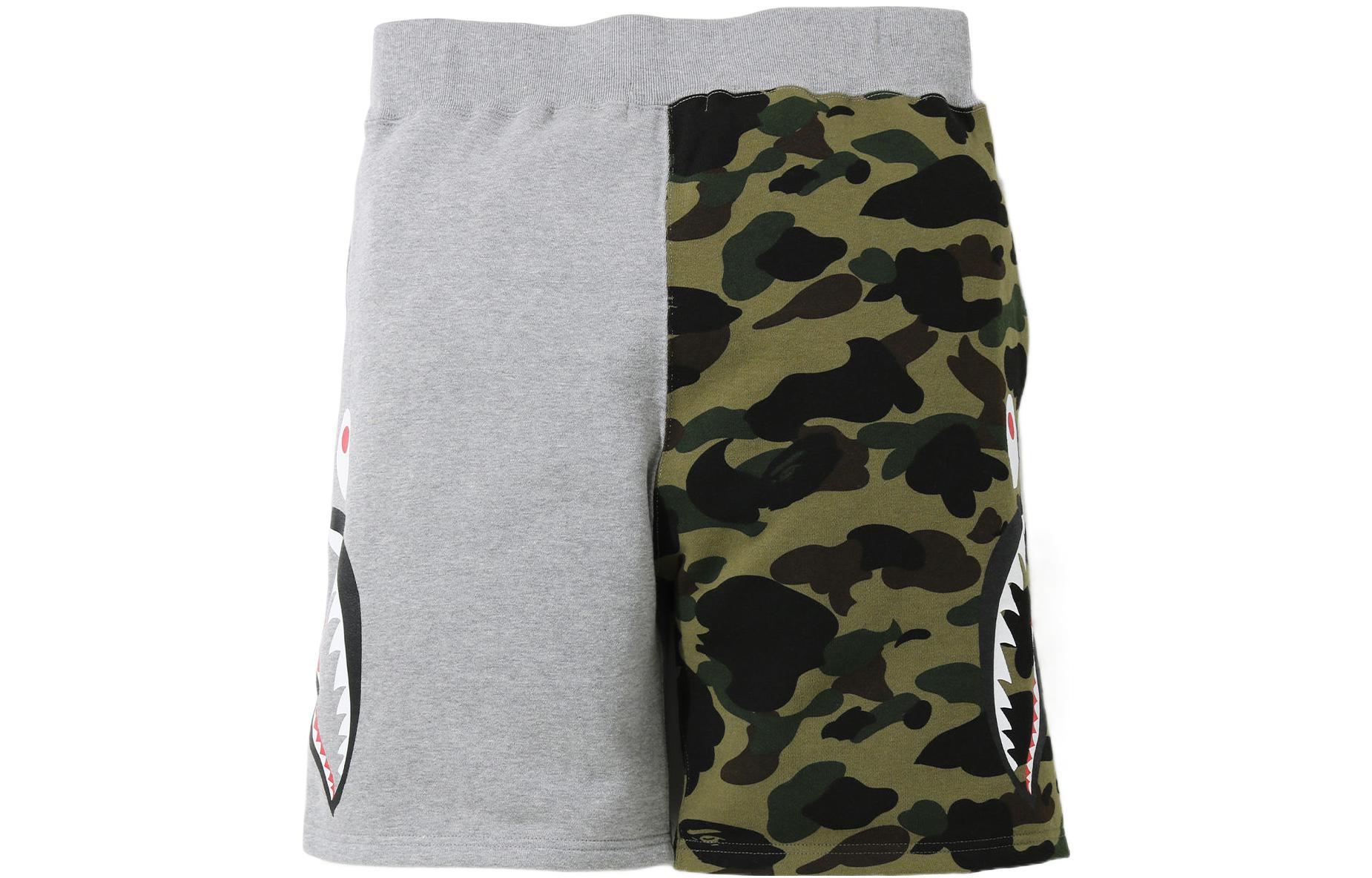 Lookbook Bape A BATHING APE 鯊魚系列迷彩印花鬆緊短褲 男款 OZXSPM13008XE