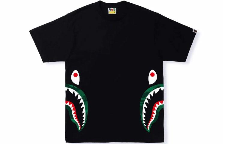 Bape A BATHING APE Shark Series Cartoon Shark Print Crew Neck T-Shirt (). 0ZXTEM110021I 圖 2
