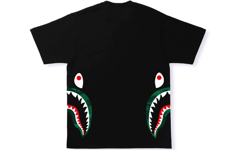 Bape A BATHING APE Shark Series Cartoon Shark Print Crew Neck T-Shirt (). 0ZXTEM110021I 圖 3