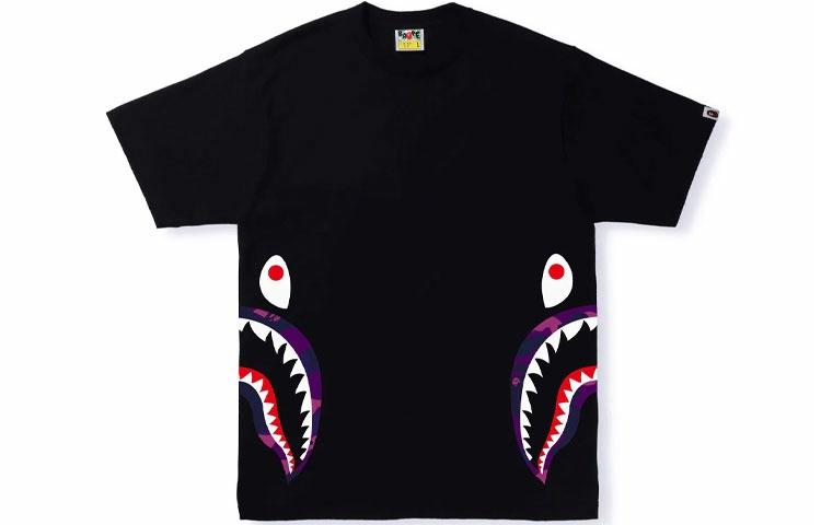 Bape A BATHING APE Shark Series Cartoon Shark Print Crew Neck T-Shirt (). 0ZXTEM110021I 圖 4