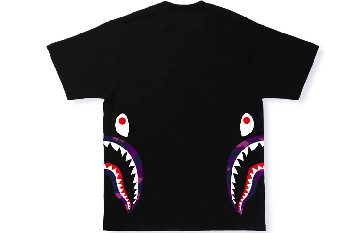 Bape A BATHING APE Shark Series Cartoon Shark Print Crew Neck T-Shirt (). 0ZXTEM110021I 圖 5