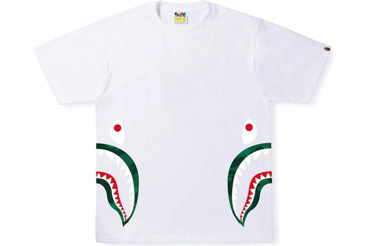 Bape A BATHING APE Shark Series Cartoon Shark Print Crew Neck T-Shirt (). 0ZXTEM110021I 圖 6