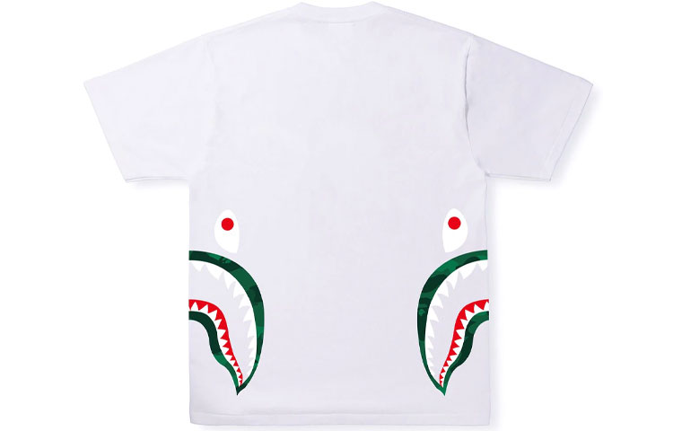 Bape A BATHING APE Shark Series Cartoon Shark Print Crew Neck T-Shirt (). 0ZXTEM110021I 圖 7
