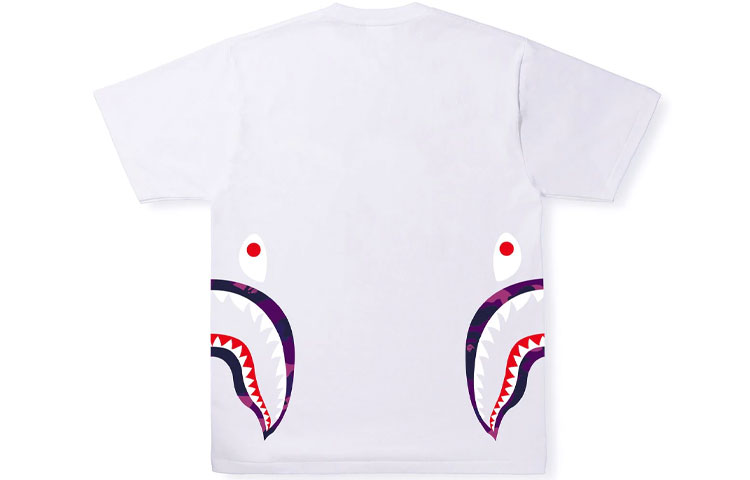 Bape A BATHING APE Shark Series Cartoon Shark Print Crew Neck T-Shirt (). 0ZXTEM110021I 圖 9
