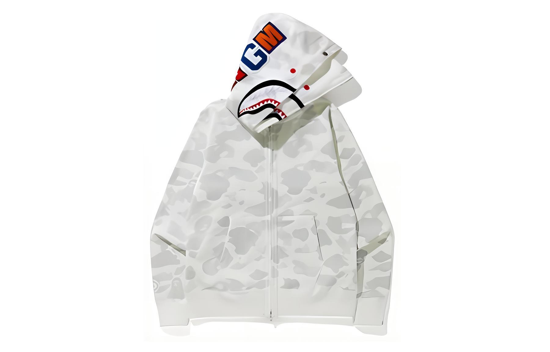 Bape A BATHING APE Shark Series City Camo Double Hooded Jacket Hoodie Unisex. 1G80-115-023