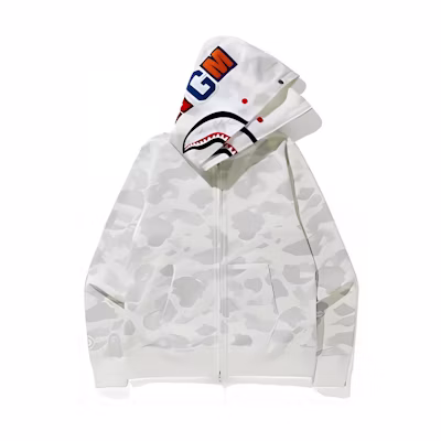Bape A BATHING APE Shark Series City Camo Double Hooded Jacket Hoodie Unisex. 1G80-115-023