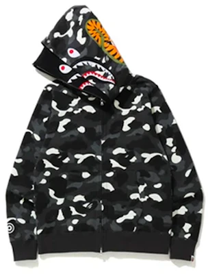 Bape A BATHING APE 鲨鱼系列城市迷彩双帽连帽衫男女通用款。 1G80-115-023 Lookbook Bape A BATHING APE 鲨鱼系列城市迷彩双帽连帽衫男女通用款。 1G80-115-023