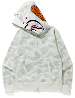 Bape A BATHING APE 鲨鱼系列城市迷彩双帽连帽衫男女通用款。 1G80-115-023 Purchase Bape A BATHING APE 鲨鱼系列城市迷彩双帽连帽衫男女通用款。 1G80-115-023