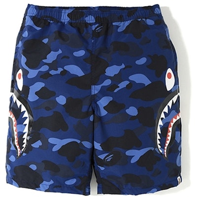 Bape A BATHING APE 鯊魚系列迷彩藍鯊魚短褲 男女適用款。 1F30-153-019 Order Bape A BATHING APE 鯊魚系列迷彩藍鯊魚短褲 男女適用款。 1F30-153-019