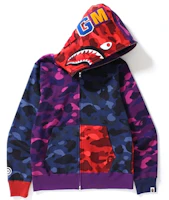 Bape A BATHING APE Shark Series Color Camo Crazy Full Zip Hoodie Jacket. 1D70-115-009 Bape A BATHING APE Shark Series Color Camo Crazy Full Zip Hoodie Jacket. 1D70-115-009