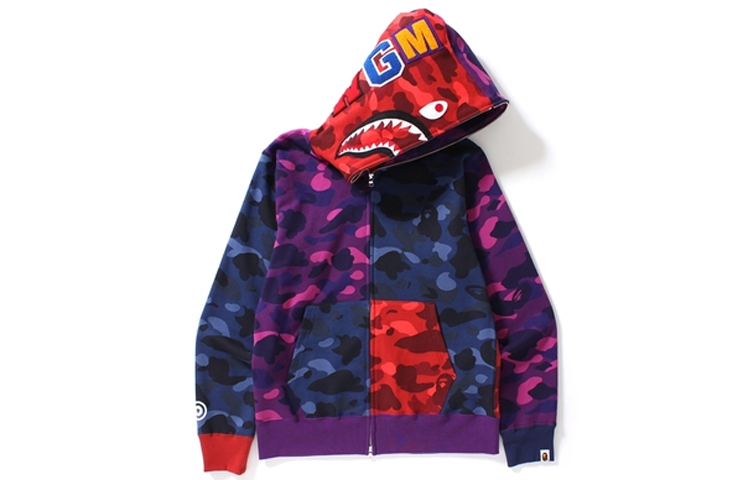 Bape A BATHING APE Shark Series Color Camo Crazy Full Zip Hoodie  Jacket. 1D70-115-009 圖 2