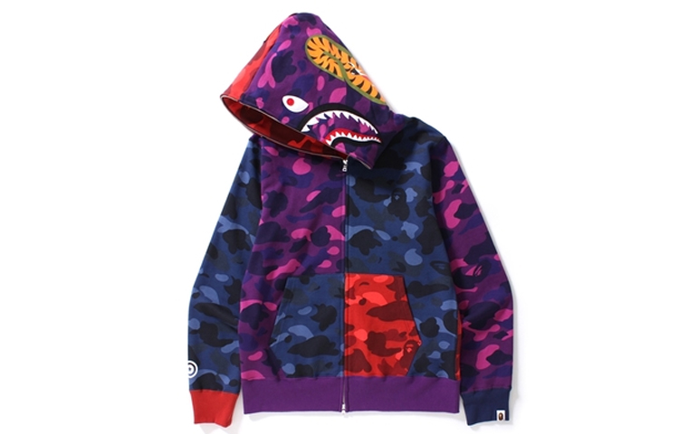 Bape A BATHING APE Shark Series Color Camo Crazy Full Zip Hoodie  Jacket. 1D70-115-009 圖 3