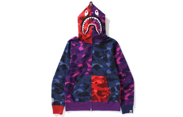 Bape A BATHING APE Shark Series Color Camo Crazy Full Zip Hoodie  Jacket. 1D70-115-009 圖 4