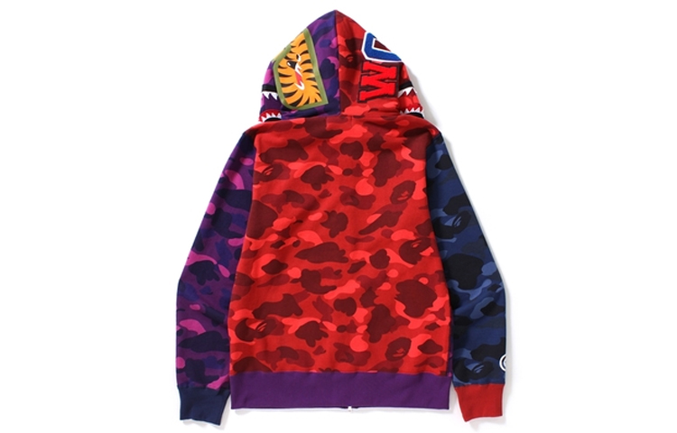 Bape A BATHING APE Shark Series Color Camo Crazy Full Zip Hoodie  Jacket. 1D70-115-009 圖 5