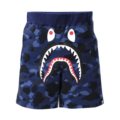 Bape A BATHING APE Shark Series Colorful Camo Shark Casual Shorts. 1H20-153-006