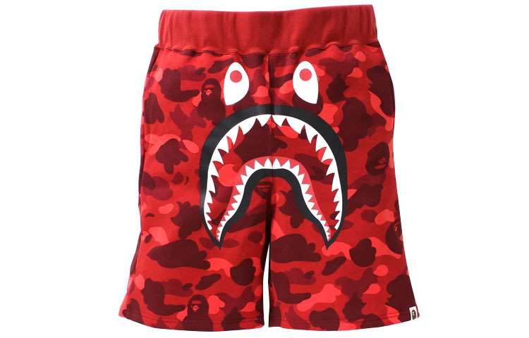 Details for Bape A BATHING APE 鯊魚系列彩色迷彩鯊魚休閒短褲 1H20-153-006