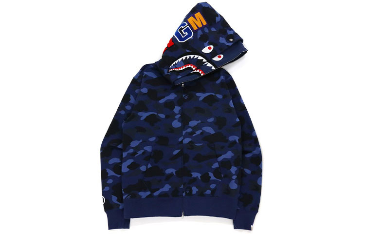 Bape A BATHING APE Shark Series Double Hood Camo Shark Loose Fit Zip Hoodie . 1H80-115-010 圖 4