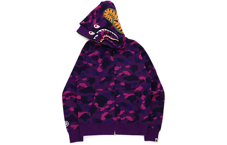 Bape A BATHING APE Shark Series Double Hood Camo Shark Loose Fit Zip Hoodie . 1H80-115-010 圖 6