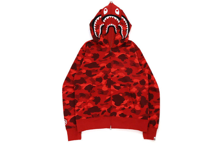 Bape A BATHING APE Shark Series Double Hood Camo Shark Loose Fit Zip Hoodie . 1H80-115-010 圖 8