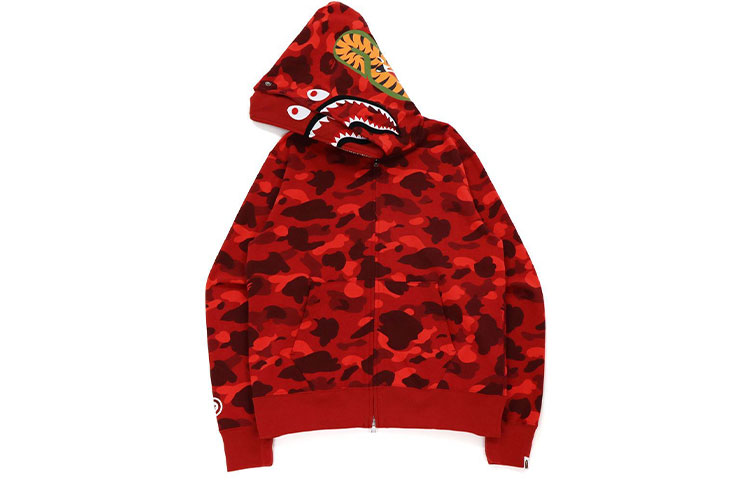 Bape A BATHING APE Shark Series Double Hood Camo Shark Loose Fit Zip Hoodie . 1H80-115-010 圖 10