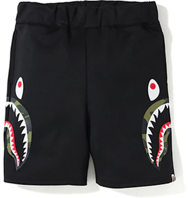 Bape鲨鱼系列双面针织侧鲨短裤 男女同款黑色 BAPE19SS-016 Order Bape鲨鱼系列双面针织侧鲨短裤 男女同款黑色 BAPE19SS-016