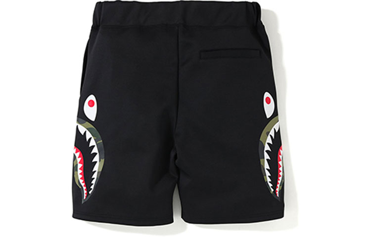 Bape A BATHING APE Shark Series Double Knit Side Shark Shorts Unisex Black. BAPE19SS-016 圖 3