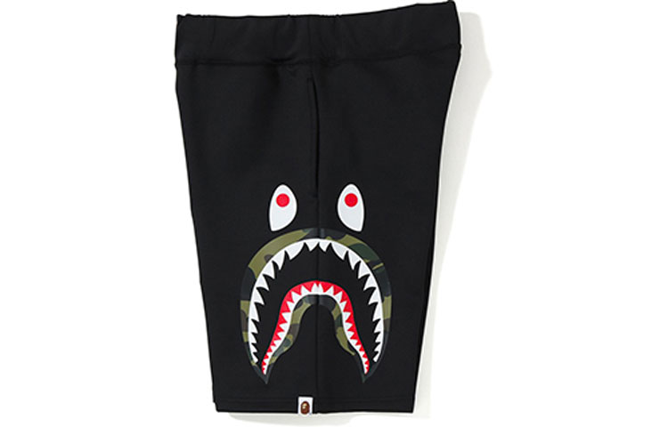 Bape A BATHING APE Shark Series Double Knit Side Shark Shorts Unisex Black. BAPE19SS-016 圖 4