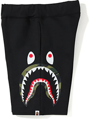 Bape鲨鱼系列双面针织侧鲨短裤 男女同款黑色 BAPE19SS-016 Shop Bape鲨鱼系列双面针织侧鲨短裤 男女同款黑色 BAPE19SS-016