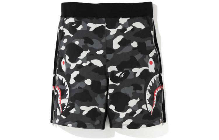 Bape A BATHING APE Shark Series Glow-in-the-Dark Camo Shark Print Shorts Unisex. OZXSPM153910D