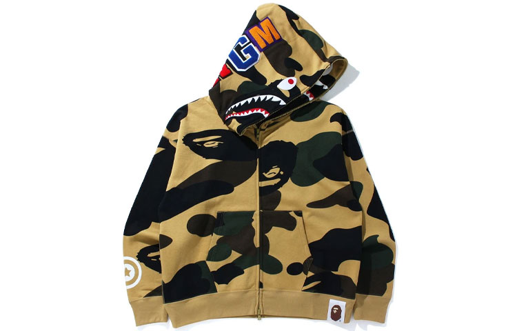 Bape A Bathing Ape Shark Series Letter Logo Zip Hoodie for Men. 1H80-115-012 圖 2