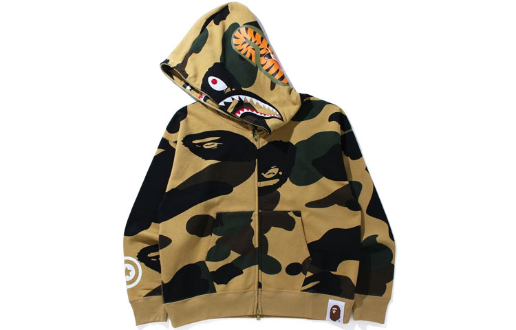 Bape A Bathing Ape Shark Series Letter Logo Zip Hoodie for Men. 1H80-115-012 圖 3