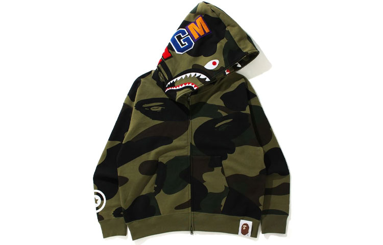 Bape A Bathing Ape Shark Series Letter Logo Zip Hoodie for Men. 1H80-115-012 圖 4