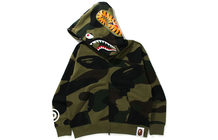 Bape A Bathing Ape Shark Series Letter Logo Zip Hoodie for Men. 1H80-115-012 圖 5