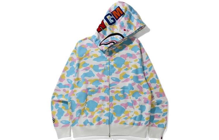 Purchase Bape A BATHING APE Multi-Camo Shark Zip-Up Hoodie Lelaki. 1H30-115-006