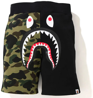 Bape A BATHING APE 鯊魚系列拼接休閒短褲 男款 1H20-153-007 Order Bape A BATHING APE 鯊魚系列拼接休閒短褲 男款 1H20-153-007